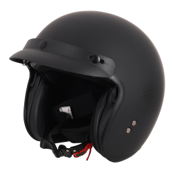 Otwarty kask Stealth z tarczą, czarny mat