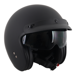 Otwarty kask Stealth z tarczą, czarny mat