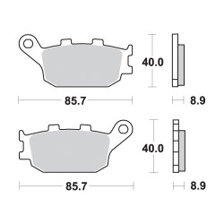 AP Racing Sinter brzdové destičky - zadní   257SR