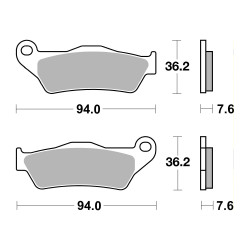 AP Racing SR Supersport sintry zadní brzdové destičky -  271SR