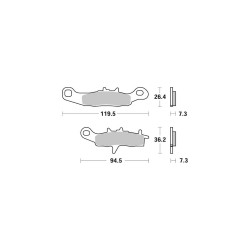 AP-Racing Disc Pad Offroad Sinter Soutěž  326