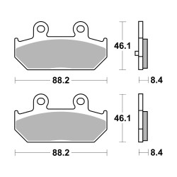 AP Racing SR Supersport sintry zadné brzdové doštičky - 404SR