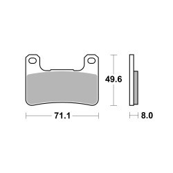 AP Racing Sinter brzdové destičky přední -   406SF