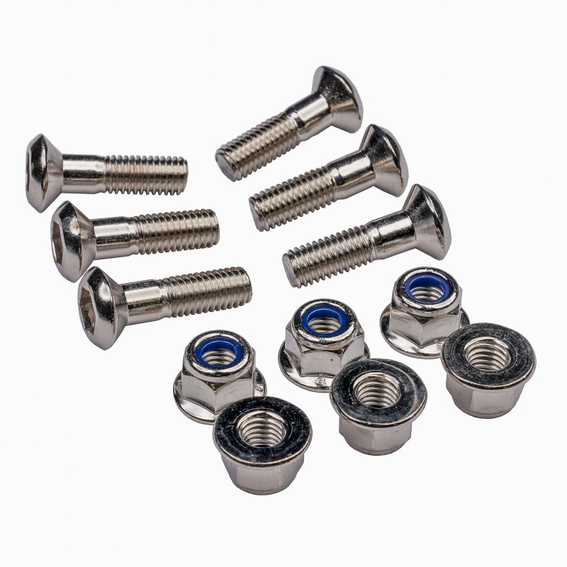 Bike to koliesko Bolt / Nut Kit M8 * 25 mm 1,25 Pitch (6ks) Chromoly Bolt uhlíková oceľ Matica