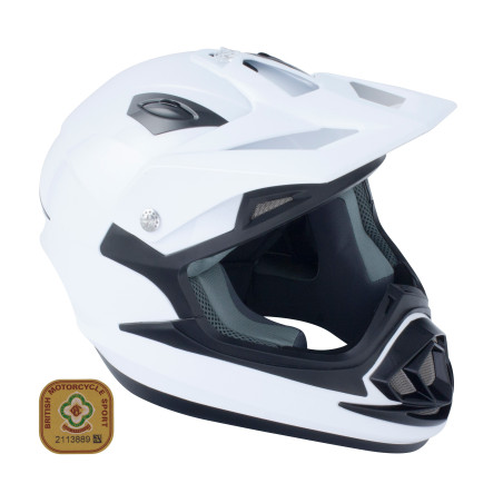 Kask GSB XP-14B ADULT MX OFF ROAD gładki biały POŁYSK