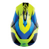 Kask MX Shot Furious Ultimate Niebieski Neonowo-Żółty Połysk