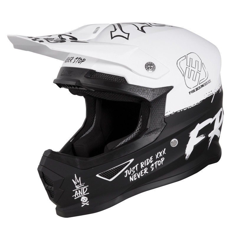 Kask dla dorosłych Shot Furious MX Freegun, XP-4 Speed biały mat