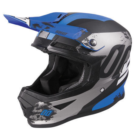 Kask MX Shot Furious dla dorosłych - Shadow blue mat