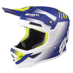 Kask MX Shot Furious - Trust niebieski Neonowo-żółty mat