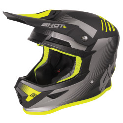 Kask MX Shot Furious - Trust czarny Neonowo-żółty mat