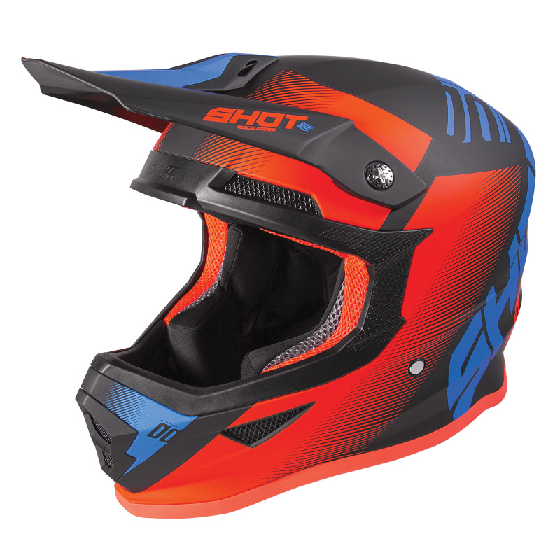 Kask motocrossowy Shot Furious MX, Trust Blue Neon Orange Gloss