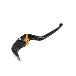 BikeTek nastaviteľná CNC Brzdová páčka Long - Black / Gold Adjuster - B54