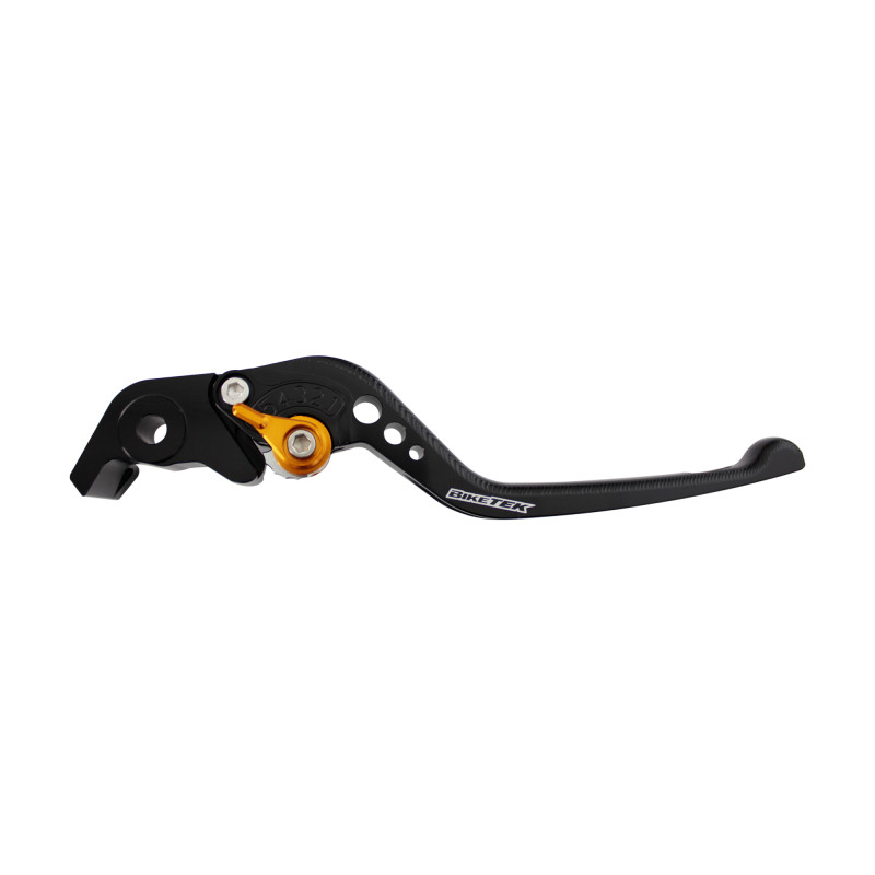 BikeTek Nastaviteľný CNC Lever Long Brake - Black / Gold Adjuster - B86