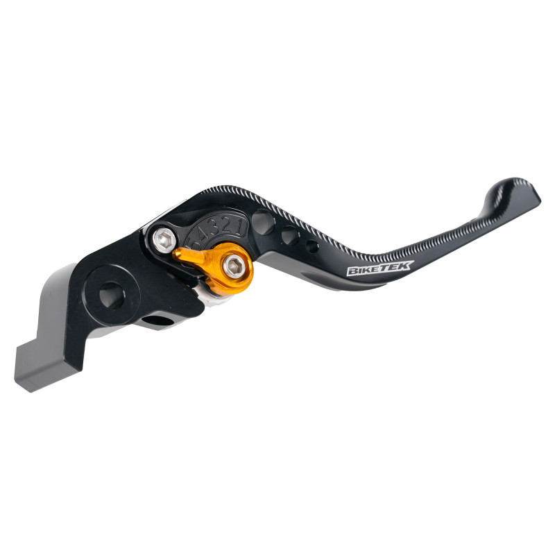 BikeTek Nastaviteľný CNC Lever Short Brake - Black / Gold Adjuster - B86S