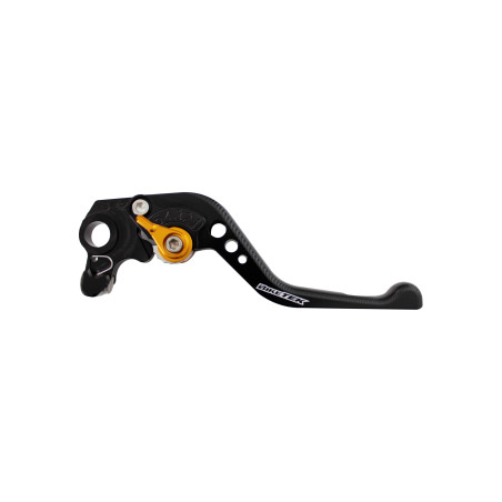 BikeTek Nastaviteľný CNC Lever Short Brake - Black / Gold Adjuster - B90S