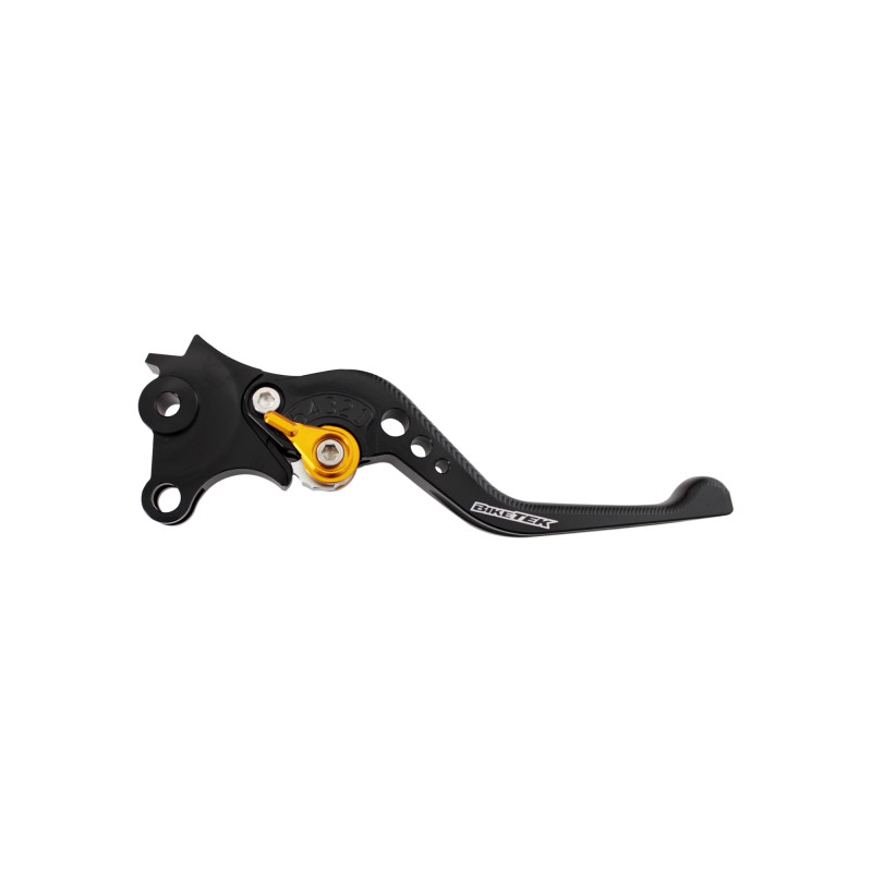 BikeTek Nastavitelný CNC Lever Short Brake - Black / Gold Adjuster -   B98S