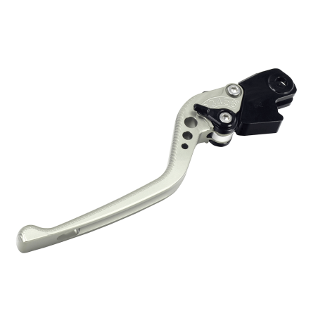 BikeTek Nastaviteľný CNC Clutch Lever Long - Titanium / Black Adjuster - C01