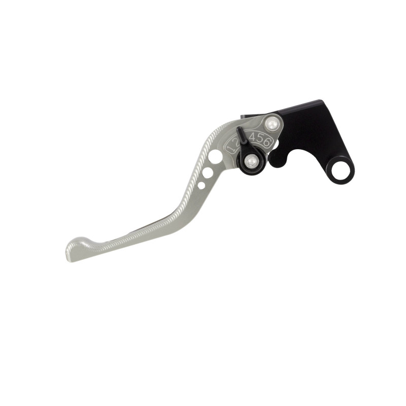 BikeTek Nastaviteľný CNC Clutch Lever Short - Titanium / Black Adjuster - C03S