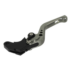 BikeTek Nastaviteľný CNC Clutch Lever Short - Titanium / Black Adjuster - C07S