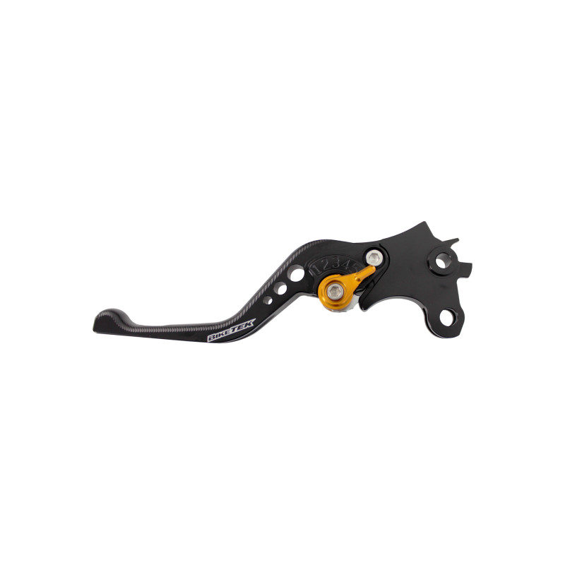 BikeTek Nastavitelný CNC Lever Short Clutch - Black / Gold Adjuster -   C117S