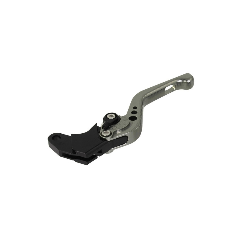 BikeTek Nastaviteľný CNC Clutch Lever Short - Titanium / Black Adjuster - C15S