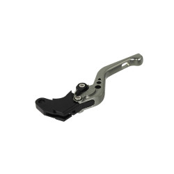 BikeTek Nastaviteľný CNC Clutch Lever Short - Titanium / Black Adjuster - C21S